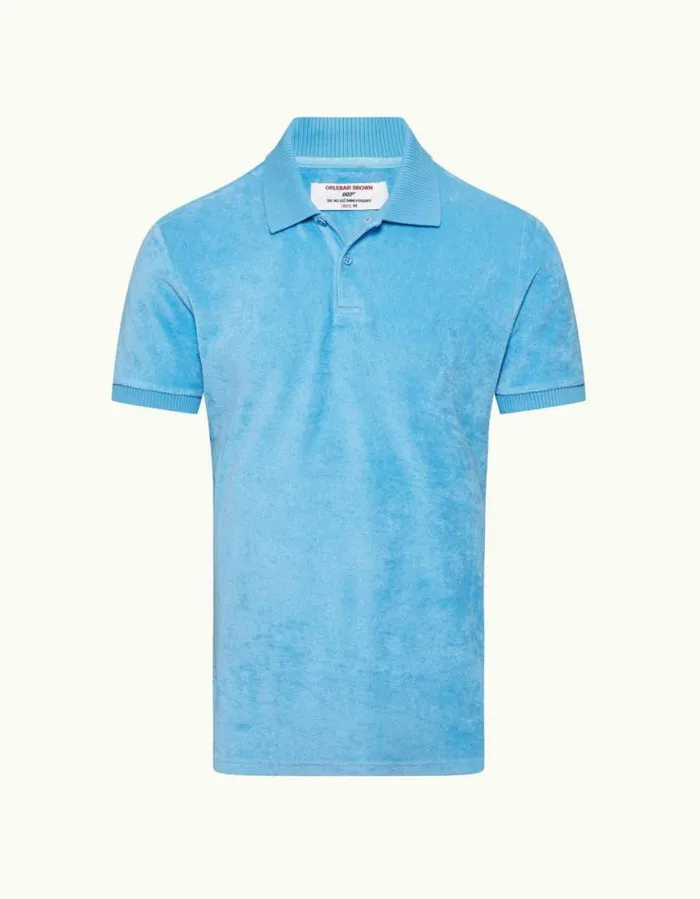 Men Orlebar Brown Polo Shirts Dr No Towelling Polo Riviera