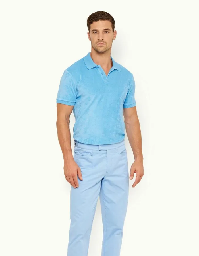 Men Orlebar Brown Polo Shirts Dr No Towelling Polo Riviera