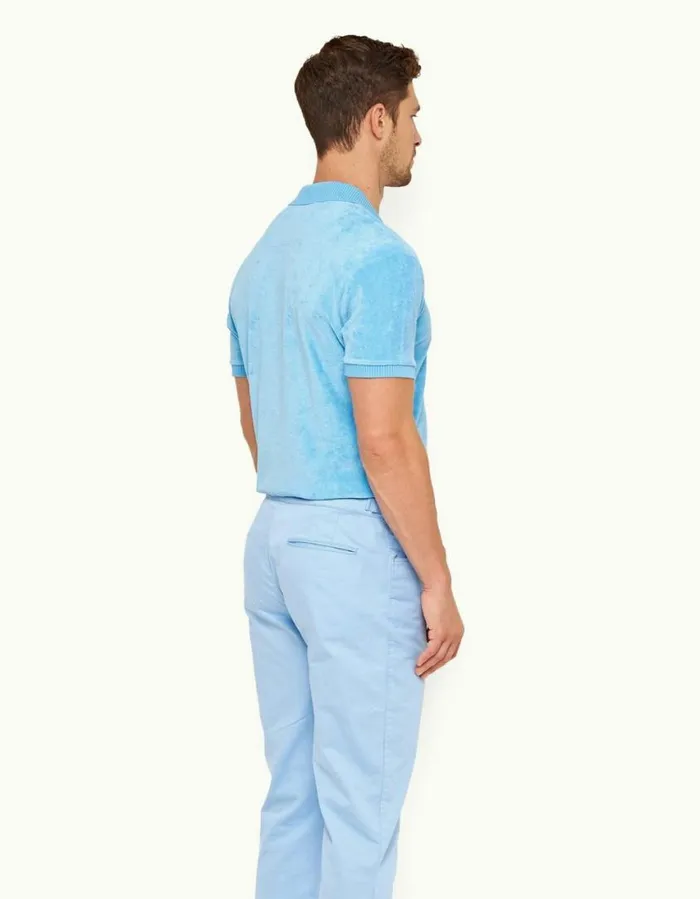 Men Orlebar Brown Polo Shirts Dr No Towelling Polo Riviera