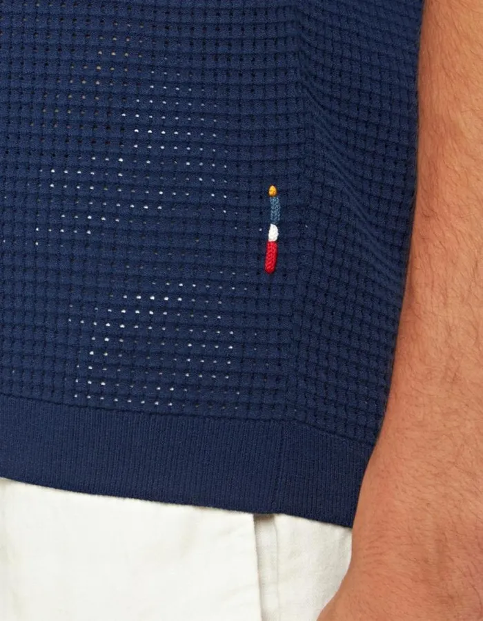 Men Orlebar Brown Polo Shirts Roddy Lagoon Blue