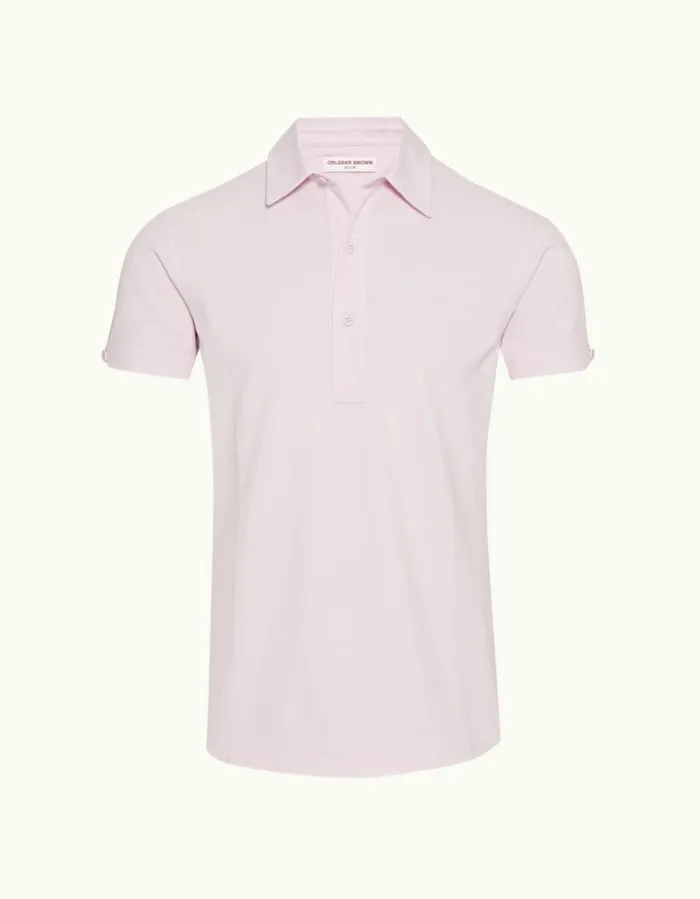 Men Orlebar Brown Polo Shirts Sebastian Conch Pink