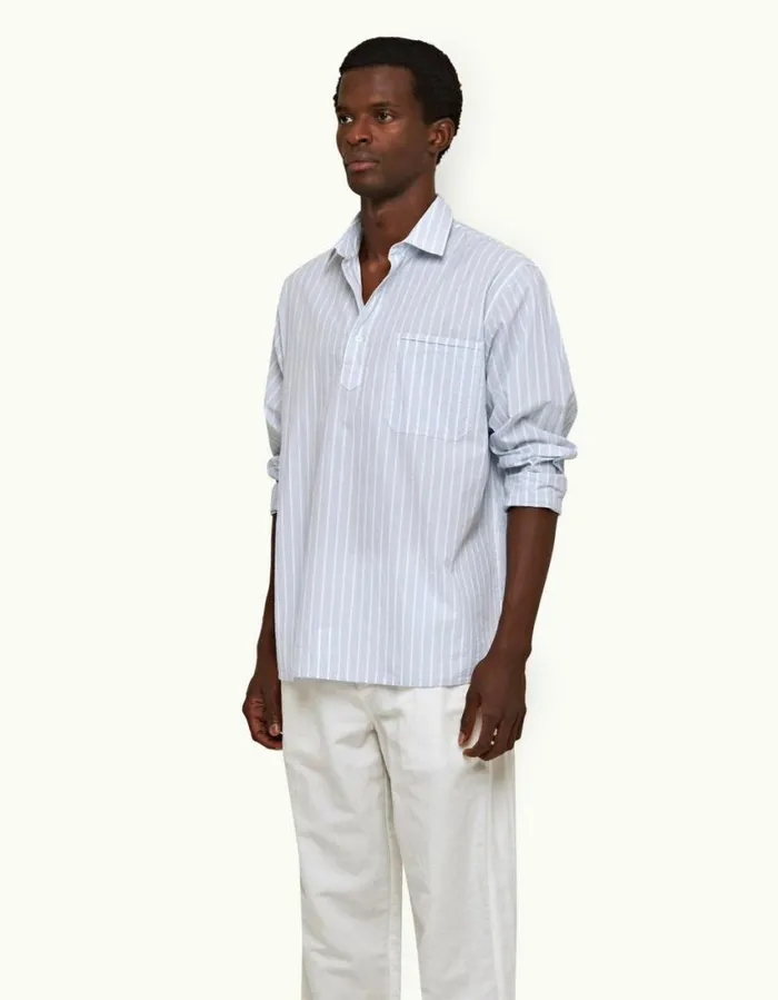 Men Orlebar Brown Shirts Shanklin Serenity Bluewhite