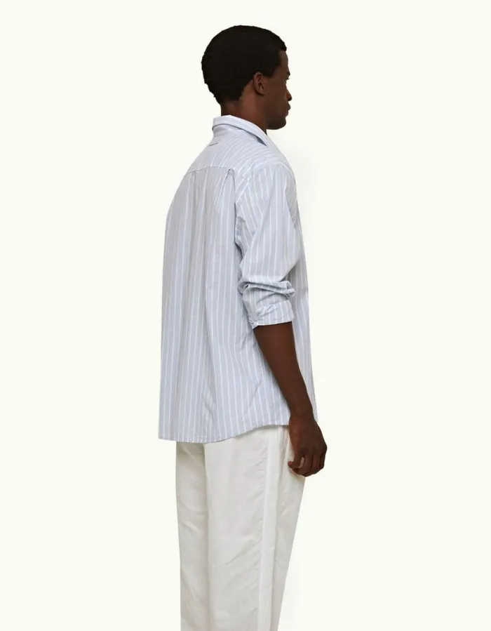 Men Orlebar Brown Shirts Shanklin Serenity Bluewhite