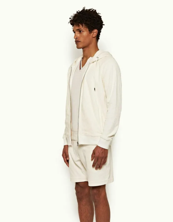 Men Orlebar Brown Sweats Afador Towelling White Sand