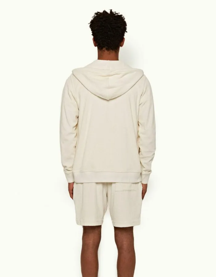 Men Orlebar Brown Sweats Afador Towelling White Sand