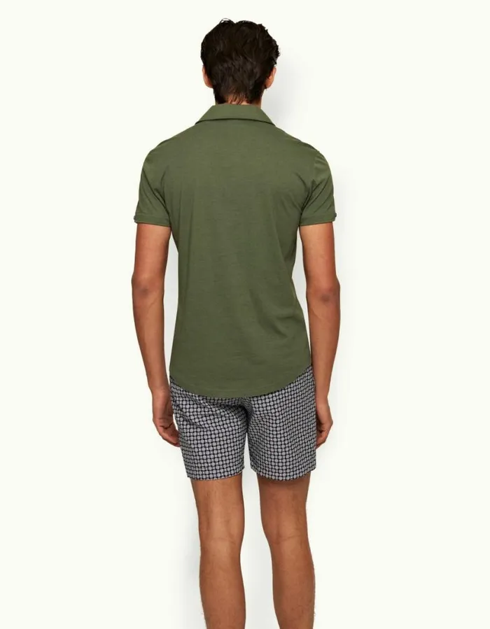 Men Orlebar Brown Swim Shorts Bulldog Midnight Navywhite Sand
