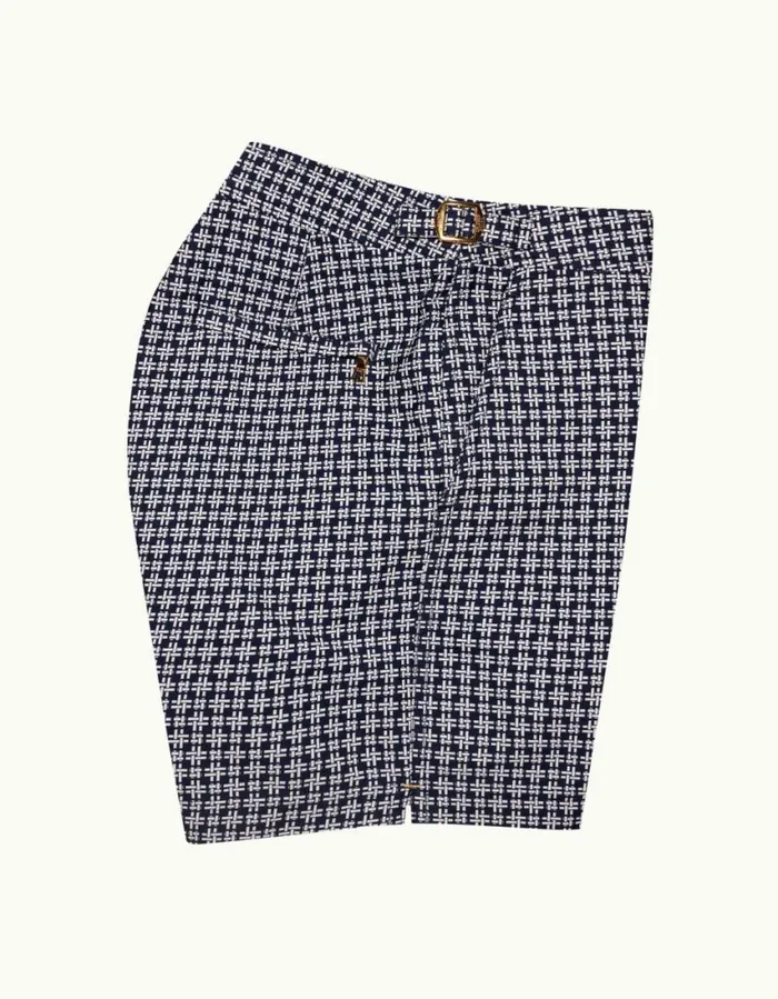 Men Orlebar Brown Swim Shorts Bulldog Midnight Navywhite Sand