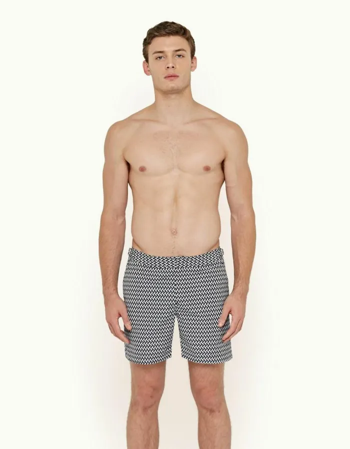 Men Orlebar Brown Swim Shorts Bulldog Navycloud