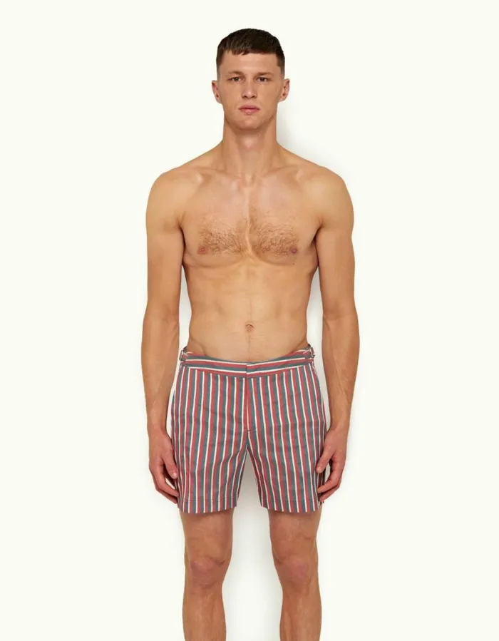 Men Orlebar Brown Swim Shorts Bulldog Summer Redmarina Aqua