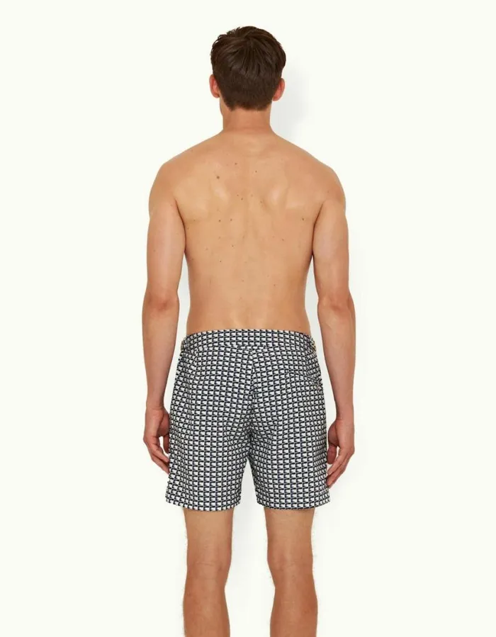 Men Orlebar Brown Swim Shorts Bulldog White Sandnight Iris