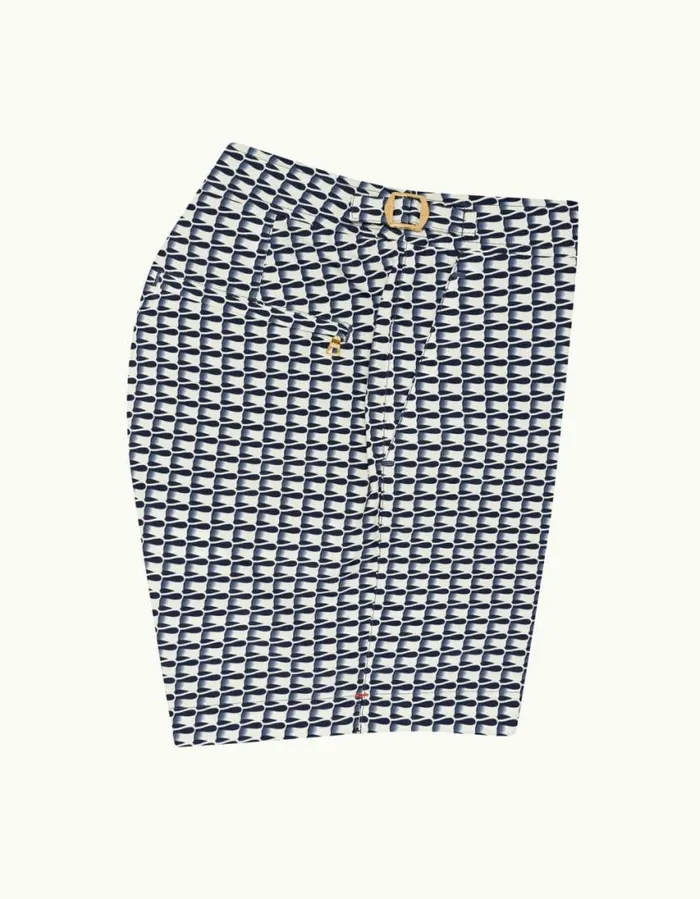 Men Orlebar Brown Swim Shorts Bulldog White Sandnight Iris