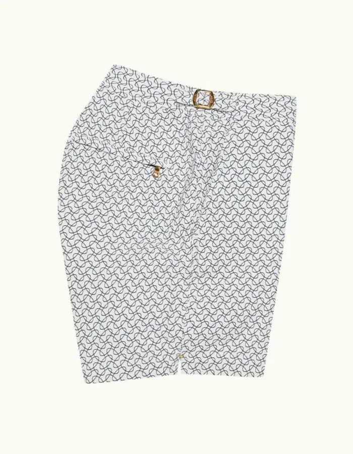 Men Orlebar Brown Swim Shorts Bulldog White Sandnight Iris