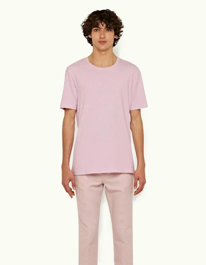 Men Orlebar Brown TShirts Nicolas Conch Pink