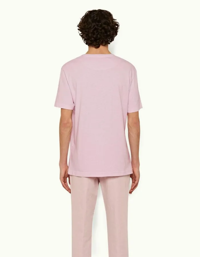 Men Orlebar Brown TShirts Nicolas Conch Pink