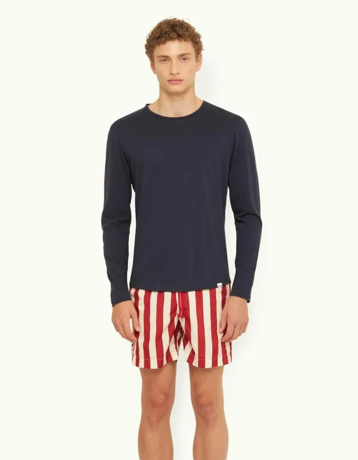 Men Orlebar Brown TShirts ObT Cashmere Night Iris
