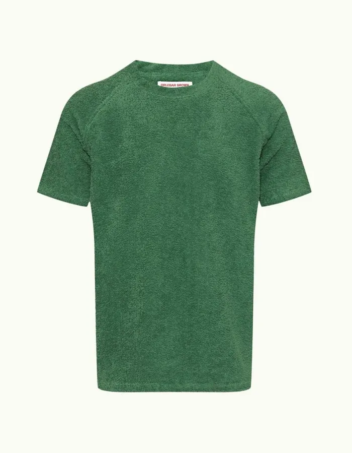 Men Orlebar Brown TShirts Roche Towelling Kale