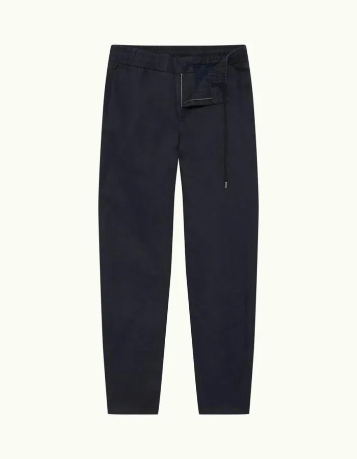 Men Orlebar Brown Trousers Cornell Linen Night Iris Ii