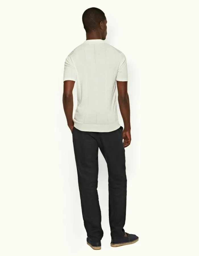Men Orlebar Brown Trousers Cornell Linen Night Iris Ii