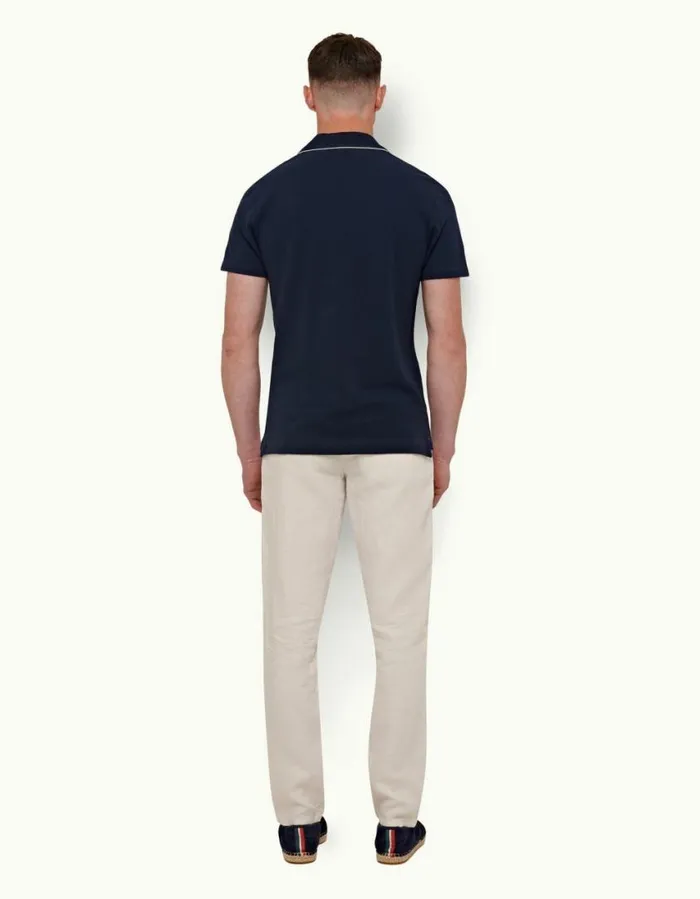 Men Orlebar Brown Trousers Griffon Linen White Sand