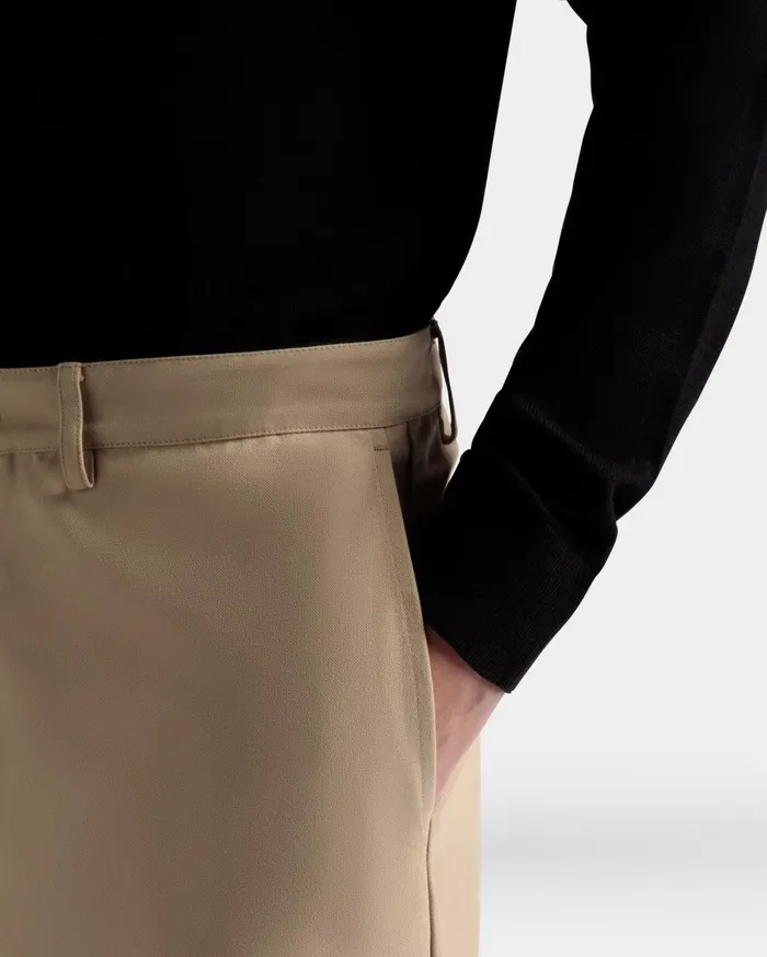 Men Pants In Camel Cotton Bally Pants