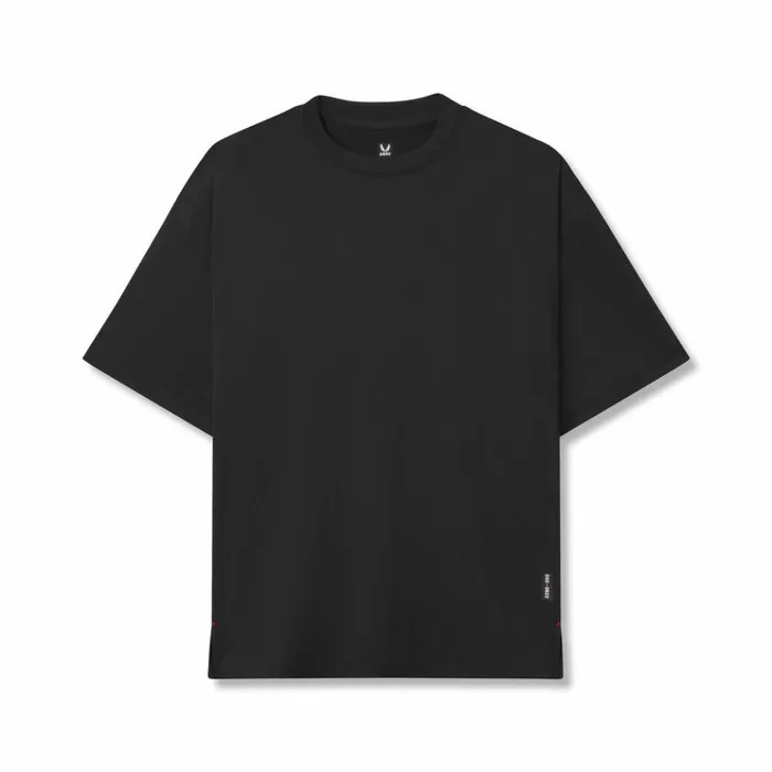 Men Short Sleeves ASRV AeroSilver Oversized Tee Black