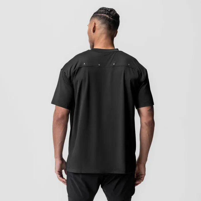 Men Short Sleeves ASRV AeroSilver Oversized Tee Black