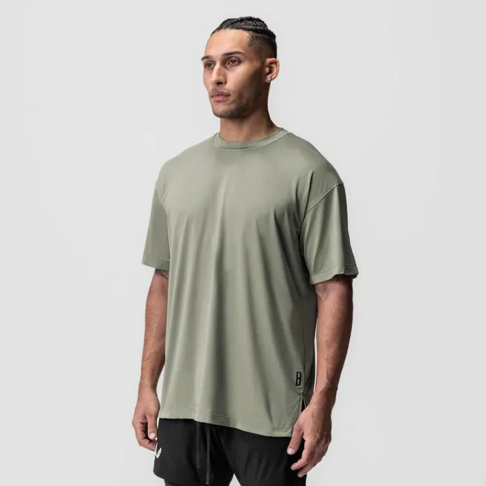 Men Short Sleeves ASRV AeroSilver Oversized Tee Sage