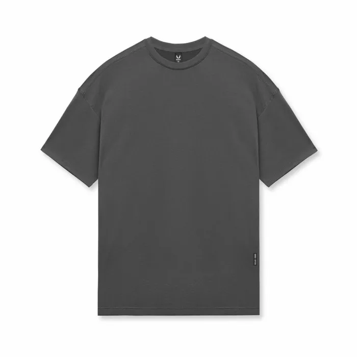Men Short Sleeves ASRV Core Mesh Oversized Tee Space Grey