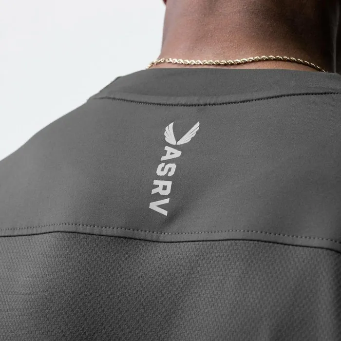Men Short Sleeves ASRV Core Mesh Oversized Tee Space Grey