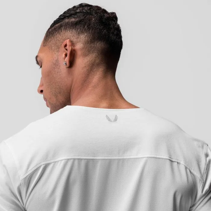 Men Short Sleeves ASRV CottonPlus Standard Mesh Back Tee White