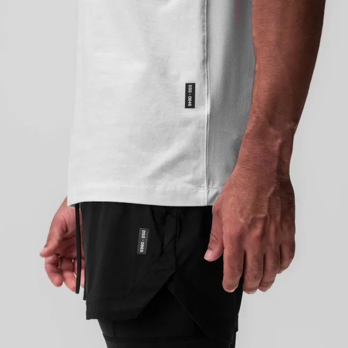 Men Short Sleeves ASRV CottonPlus Standard Mesh Back Tee White