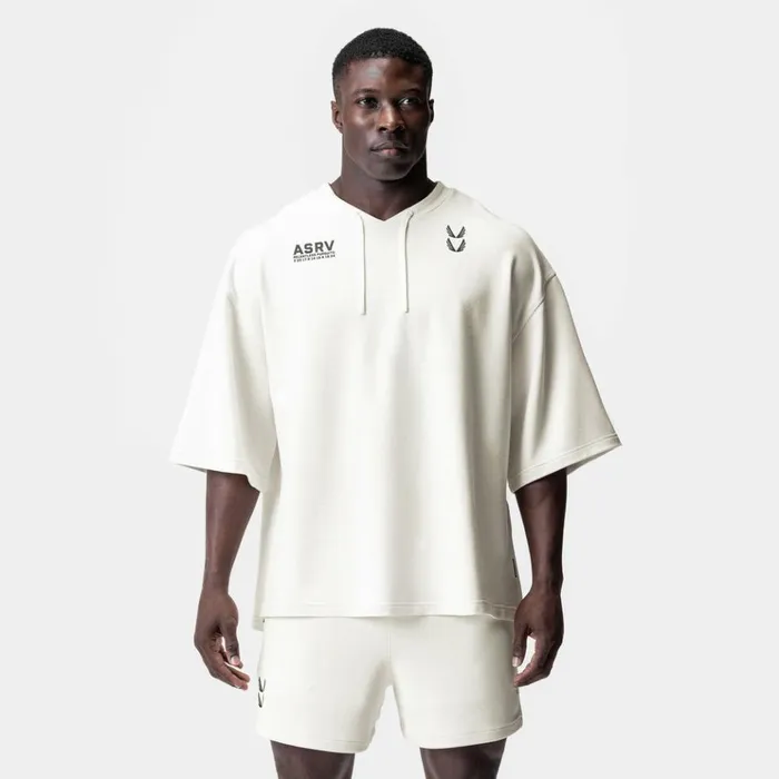 Men Short Sleeves ASRV MicroTerry WarmUp Tee Cream