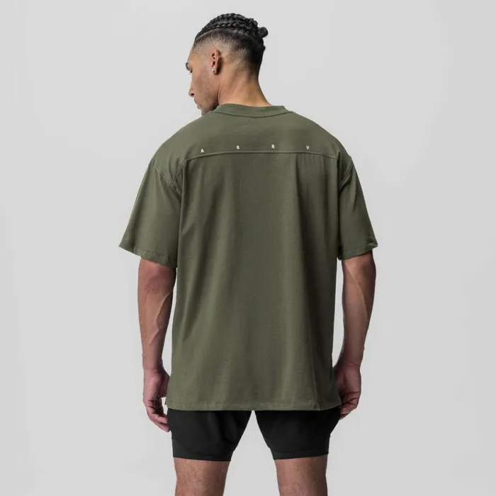 Men Short Sleeves ASRV Supima Oversized Tee Olive