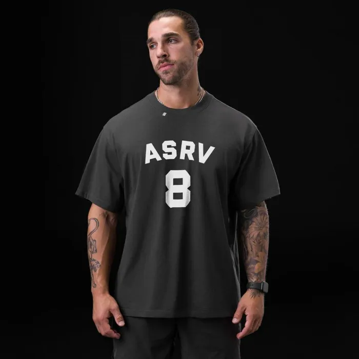 Men Short Sleeves ASRV Tech Essential Relaxed Tee Space Grey 034asrv 8034