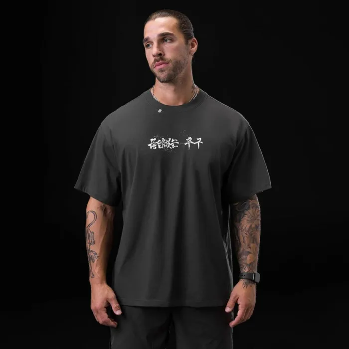 Men Short Sleeves ASRV Tech Essential Relaxed Tee Space Grey 034brush Stroke034