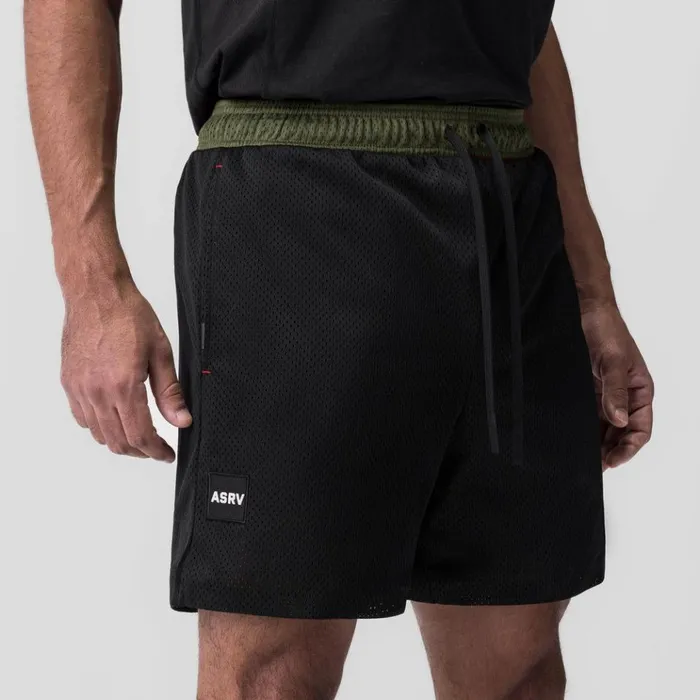 Men Shorts ASRV SilverPlus Mesh Reversible Short Oliveblack
