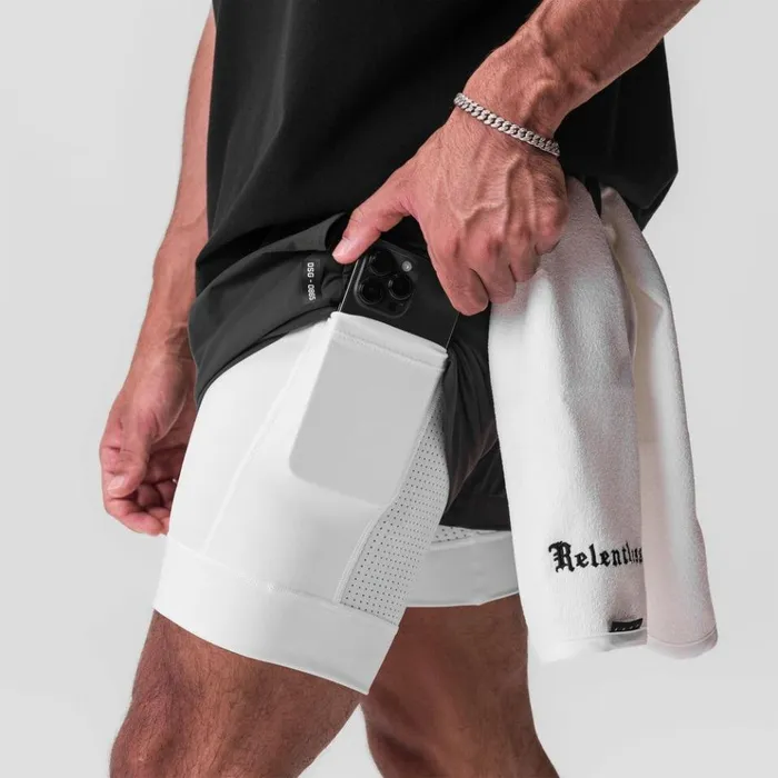 Men Shorts ASRV TetraLite 5034 Liner Short Space Grey White White 034wings034