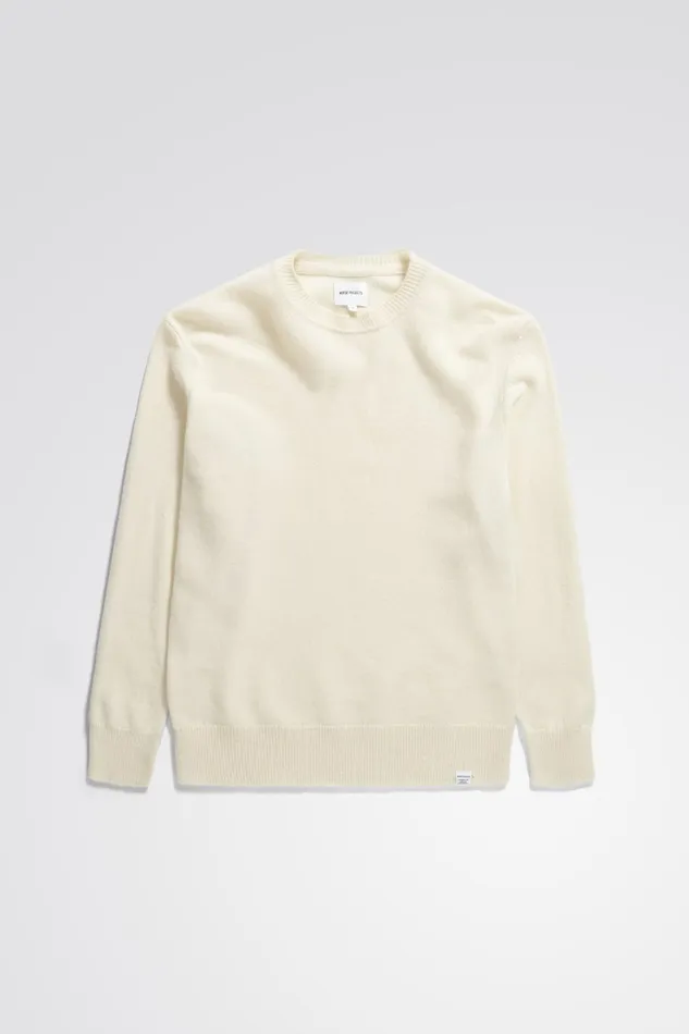 Men Sigfred Merino Lambswool Sweater Ecru Norse Projects Knitwear