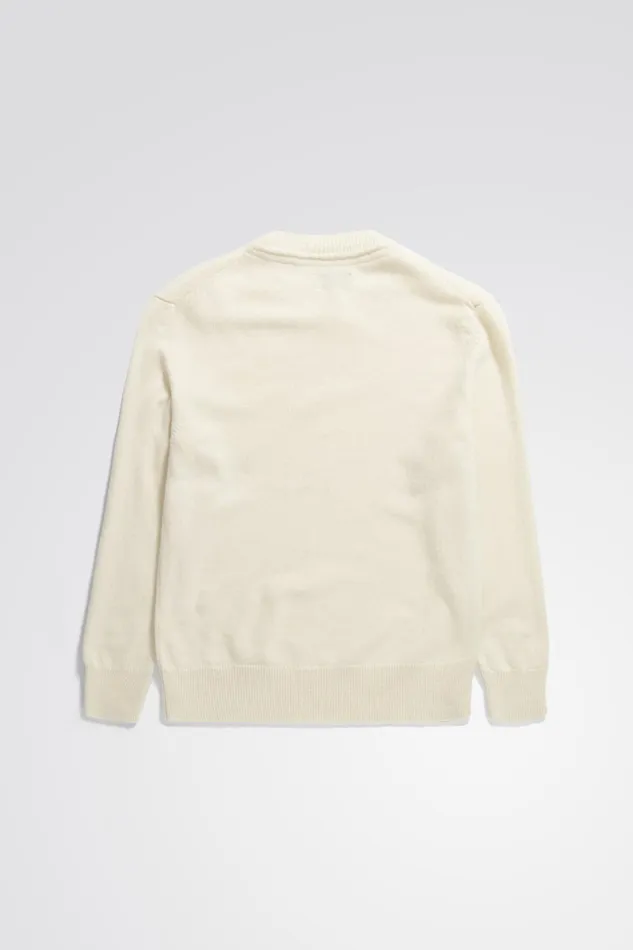 Men Sigfred Merino Lambswool Sweater Ecru Norse Projects Knitwear