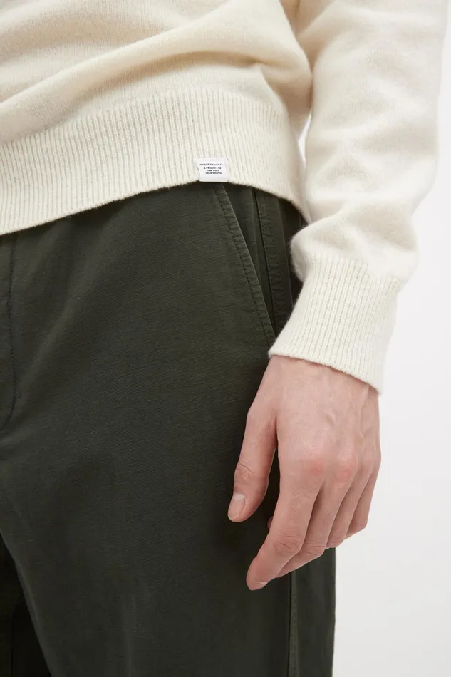 Men Sigfred Merino Lambswool Sweater Ecru Norse Projects Knitwear