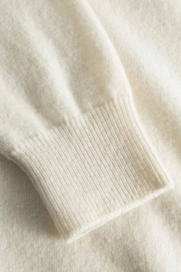 Men Sigfred Merino Lambswool Sweater Ecru Norse Projects Knitwear