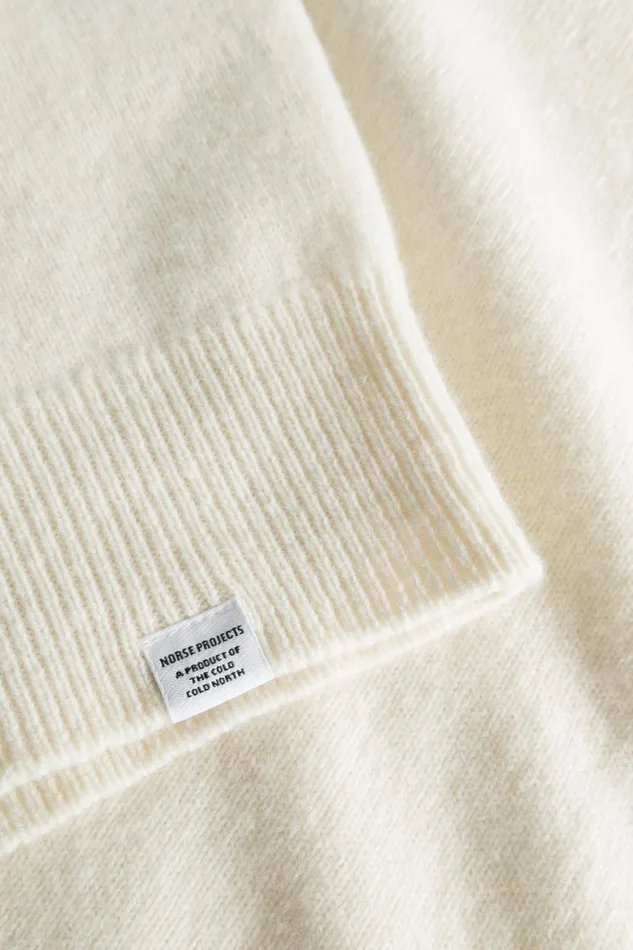 Men Sigfred Merino Lambswool Sweater Ecru Norse Projects Knitwear