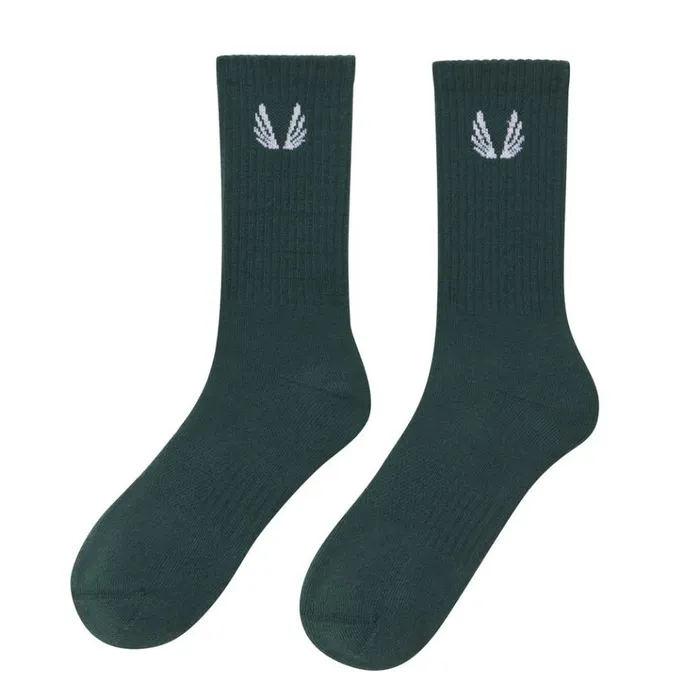 Men Socks and Underwear ASRV Essential Crew Socks 3 Pair Forest Green