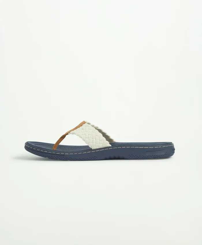 Men Sperry X Brooks Brothers Baitfish Sandal White Brooks Brothers Shoes