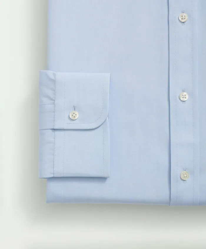 Men Supima Cotton Poplin Ainsley Collar Dress Shirt Light Blue Brooks Brothers Dress Shirts