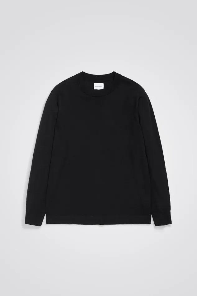 Men Teis Tech Merino Sweater Black Norse Projects Knitwear