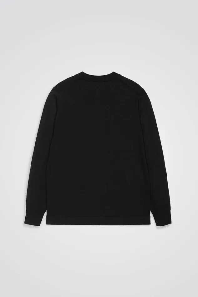 Men Teis Tech Merino Sweater Black Norse Projects Knitwear