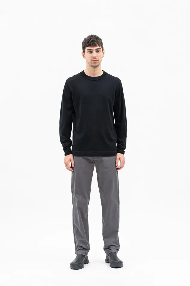 Men Teis Tech Merino Sweater Black Norse Projects Knitwear