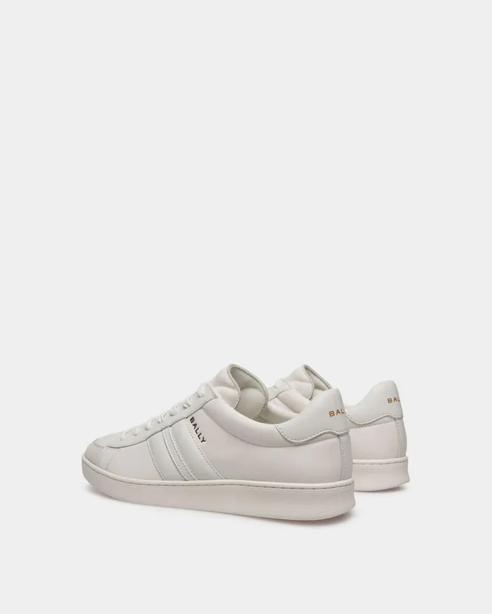 Men Tennis Sneaker In White Leather Bally Sneakers