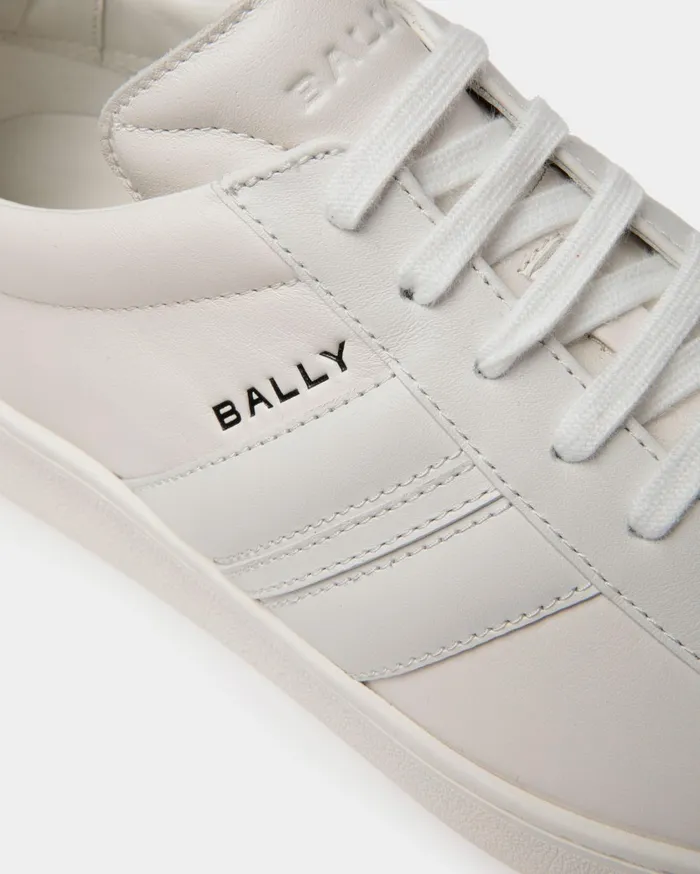 Men Tennis Sneaker In White Leather Bally Sneakers